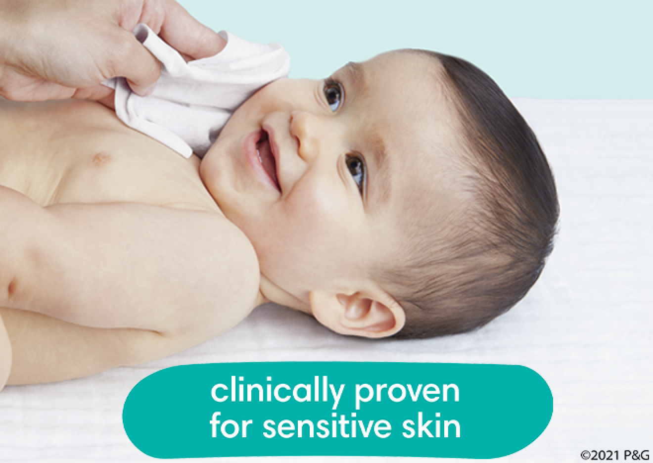 Pampers Sensitive Wipes are clinically proven sensitive on skin
