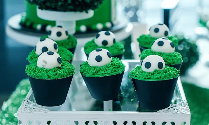 Soccer Ball Baby Shower Cupcakes
