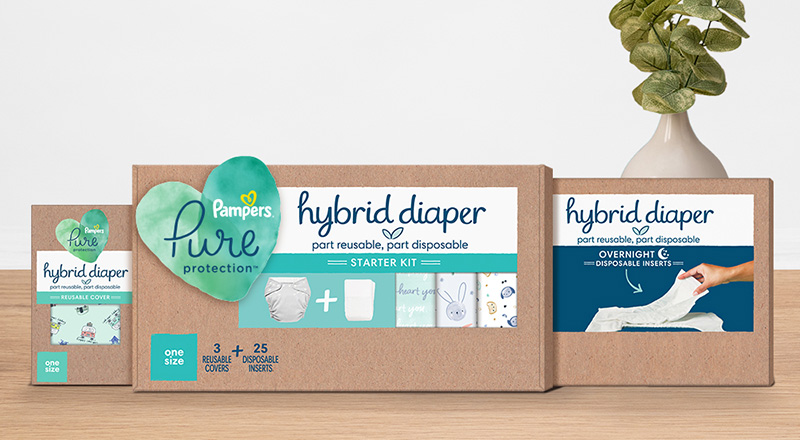 Pampers Pure Diapers With Plant-Based Liners Come In A Variety Of