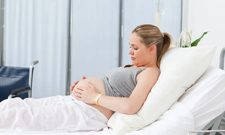 Pregnant woman before labor