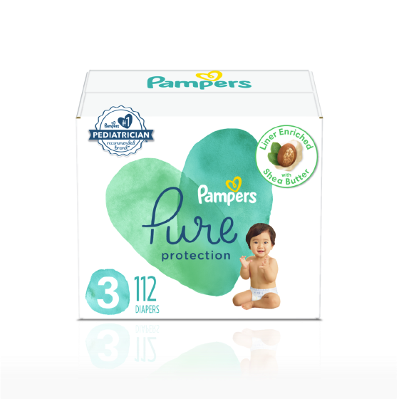 Diapers Size 4, 3 Count - Pampers Pure Protection Disposable Baby Diapers,  Hypoallergenic and Unscented Protection 