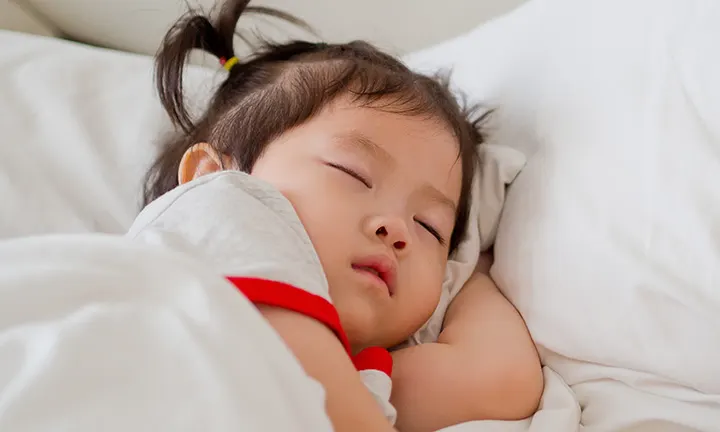 Toddler girl sleeping