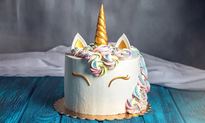unicorn baby shower cake