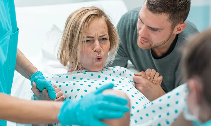 giving birth to a baby vaginally
