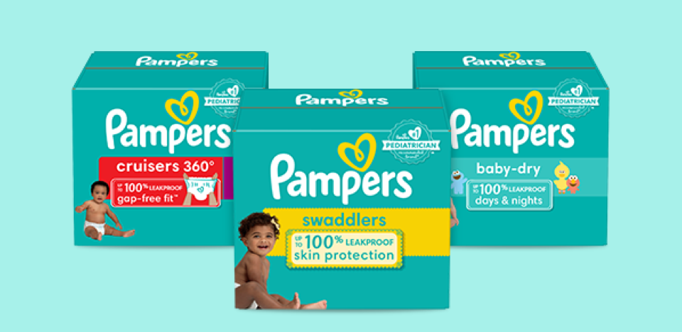 Pampers Pure Protection Diapers, Trial Pack, Size 3, 3 Count