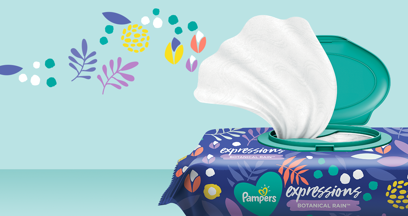 pampers expressions botanical rain