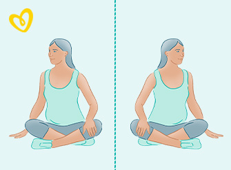 Seated trunk twist exercise