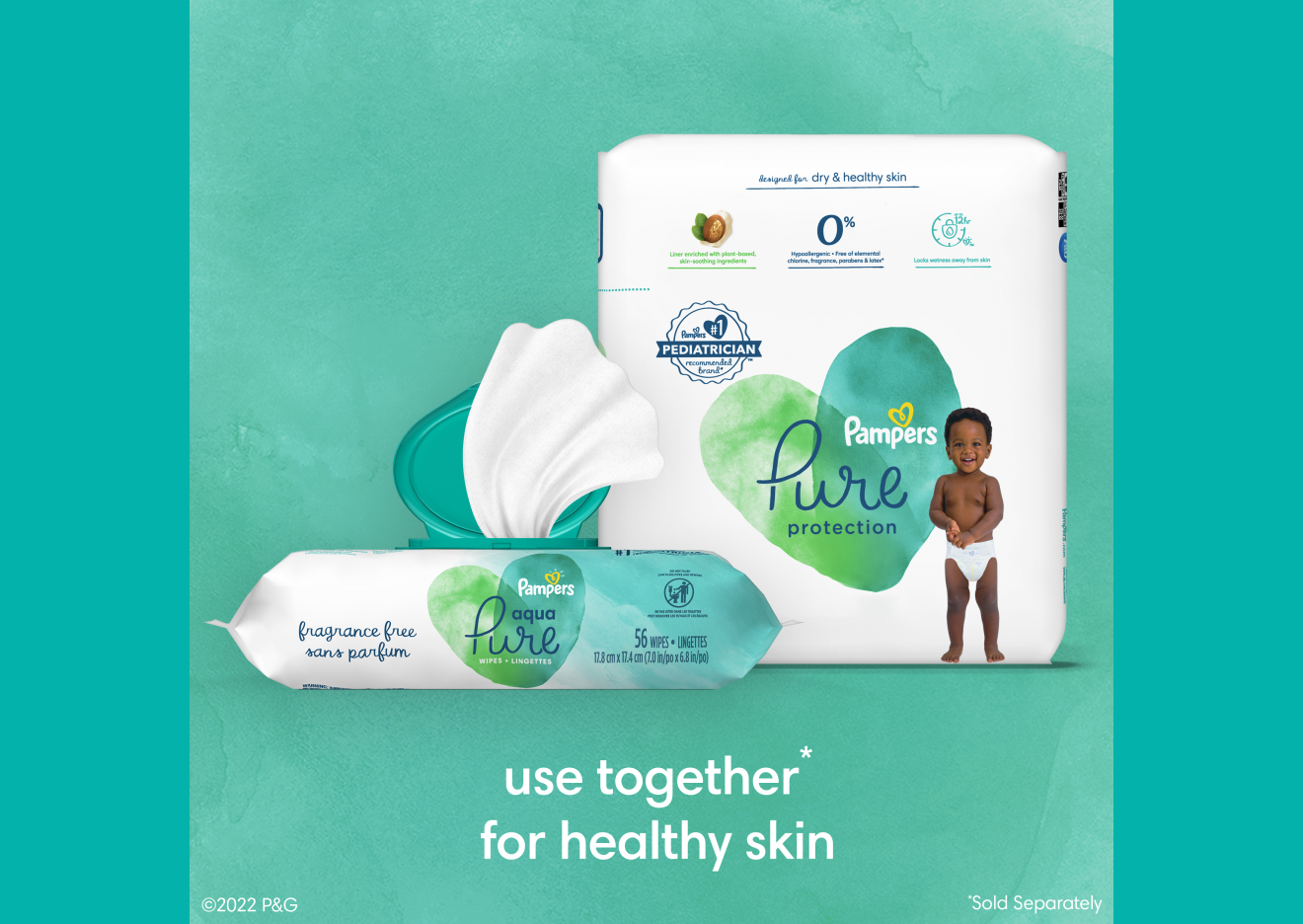 Pampers Pure Protection Art.P04H018 - Catalog / Care & Safety / Toileteries  /  - Kids online store