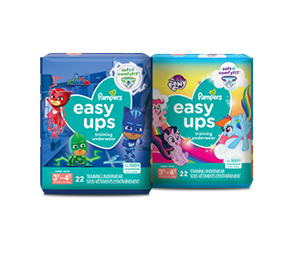 Pampers Easy Ups make potty-training easier for both you and your toddler  with dual leak-guard barriers, a soft 360 stretchy waistband an