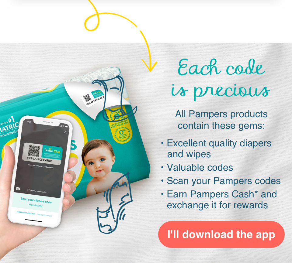 Right size = happy baby! Pampers