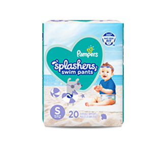 Splashers Disposable Swim Diapers, Size 3-4 (13-24lb) + Bonus Beach Ball  Absorbent and Adjustable Swim Pants for Baby, Toddler, girls, Boys, 12 count
