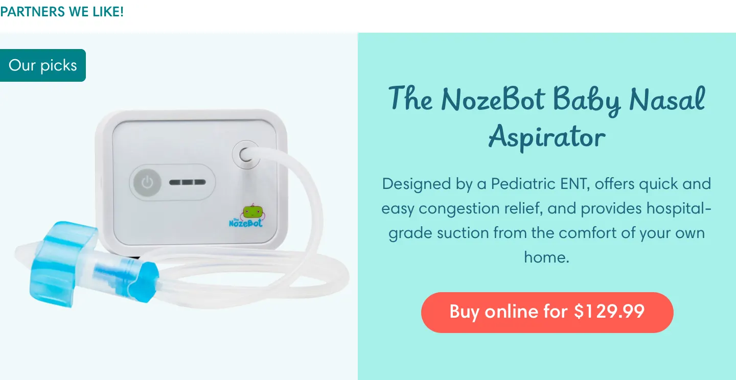 Electric Baby Nasal Aspirator | The NozeBot by Dr. Noze Best | Hospital  Grade Suction | Nasal Vacuum | Safe for Infants and Toddlers