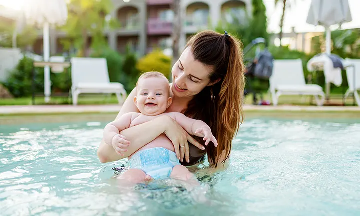 Baby in the pool