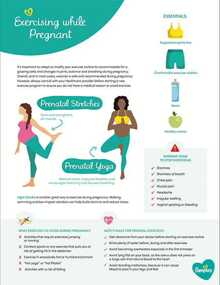 Exercising While Pregnant - Guide for Download