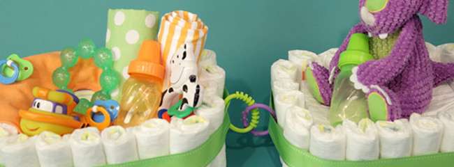 train diaper cake