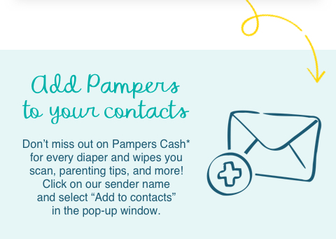 Add Pampers to your contacts