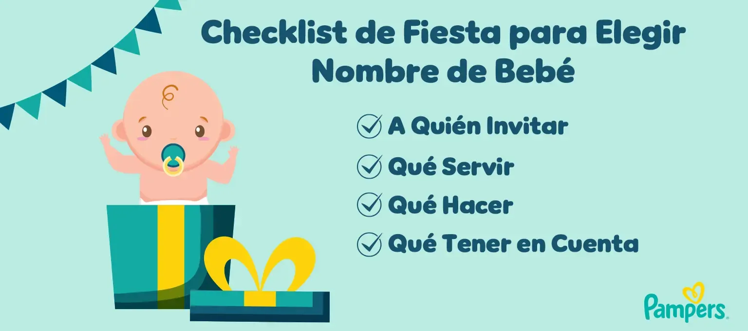 Checklist de fiesta para elegir nombre de bebé