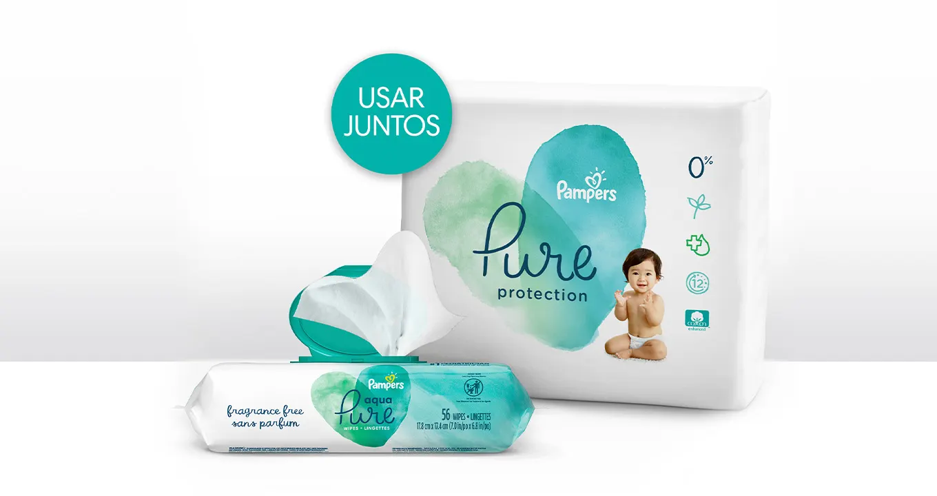  Pampers Aqua Pure - Toallitas sensibles para bebé, 12 unidades,  56 unidades : Bebés