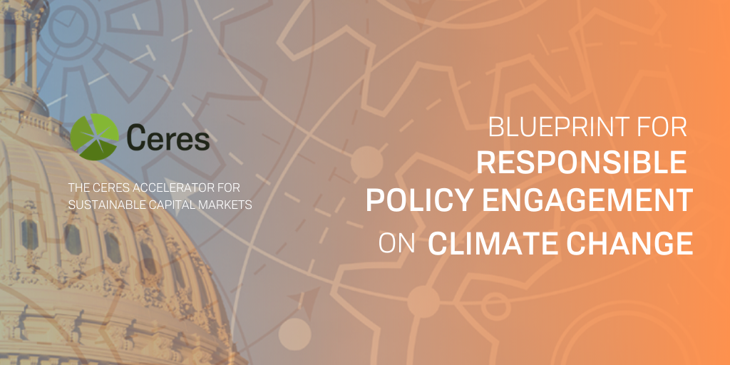 Blueprint for Responsible Policy Engagement on Climate Change cover