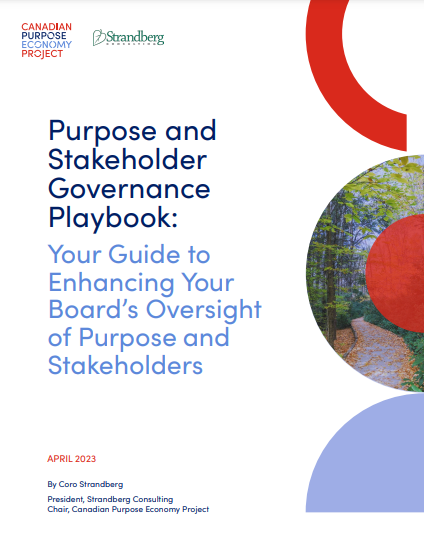 Purpose and Stakeholder Governance Playbook: Your Guide to Enhancing Your Board’s Oversight of Purpose and Stakeholders cover