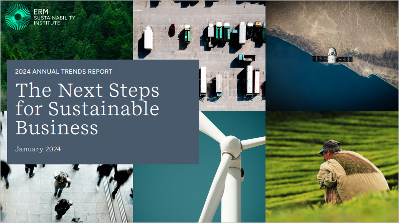 The Next Steps for Sustainable Business: 2024 Annual Trends Report cover