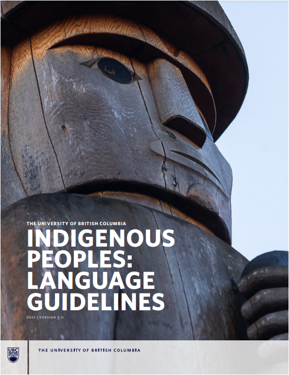 Indigenous Peoples: Language Guidelines cover