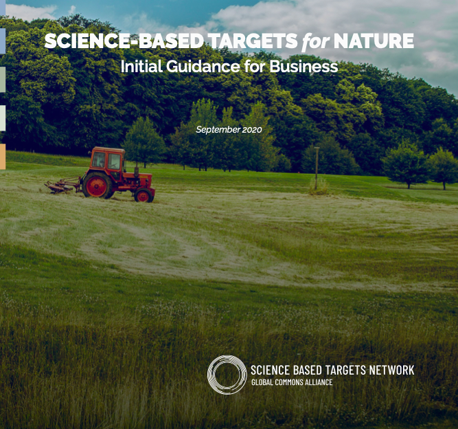 Science-Based Targets for Nature: Initial Guidance for Business cover