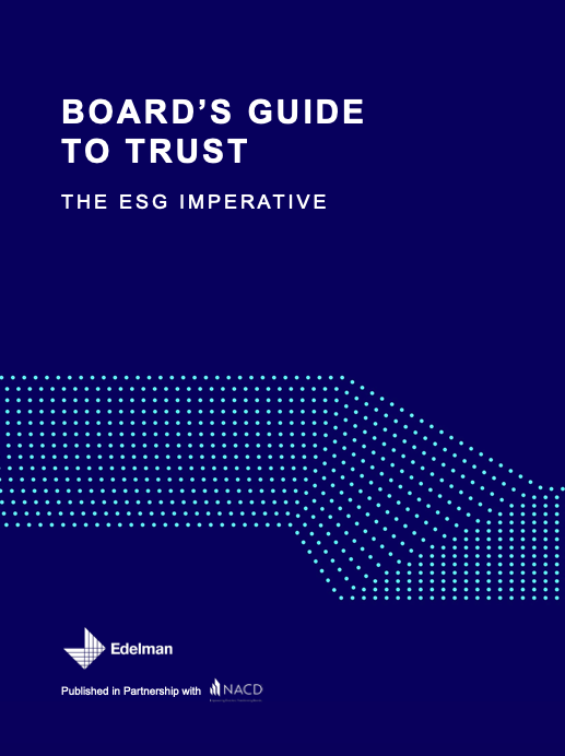 Board's Guide to Trust: The ESG Imperative cover