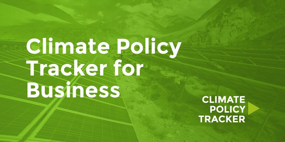 Climate Policy Tracker for Business cover