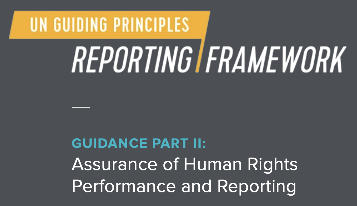 UN Guiding Principles Assurance Guidance cover