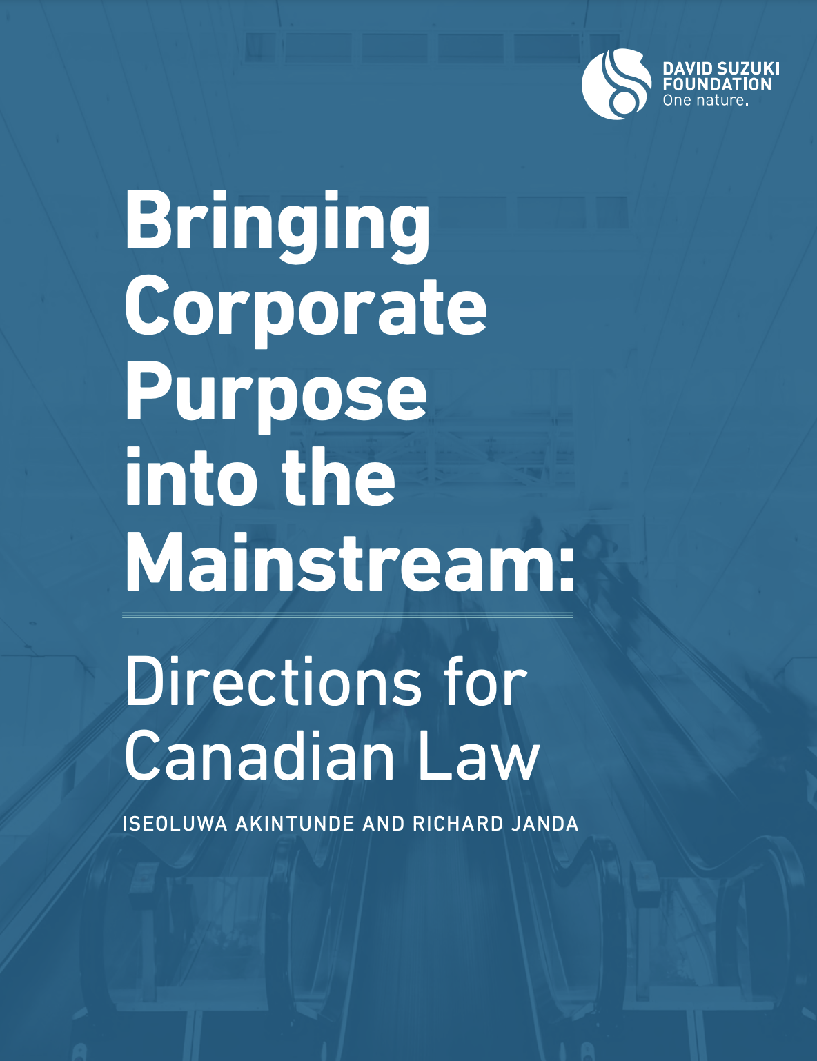 Bringing Corporate Purpose into the Mainstream: Directions for Canadian Law cover