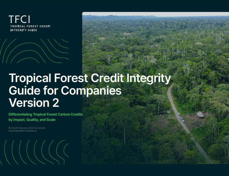 The Tropical Forest Credit Integrity Guide cover