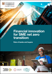 Financial innovation for SME net zero transition: Role of banks and buyers cover