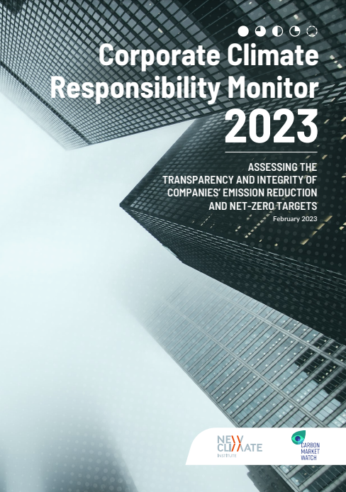 Corporate Climate Responsibility Monitor 2023 cover