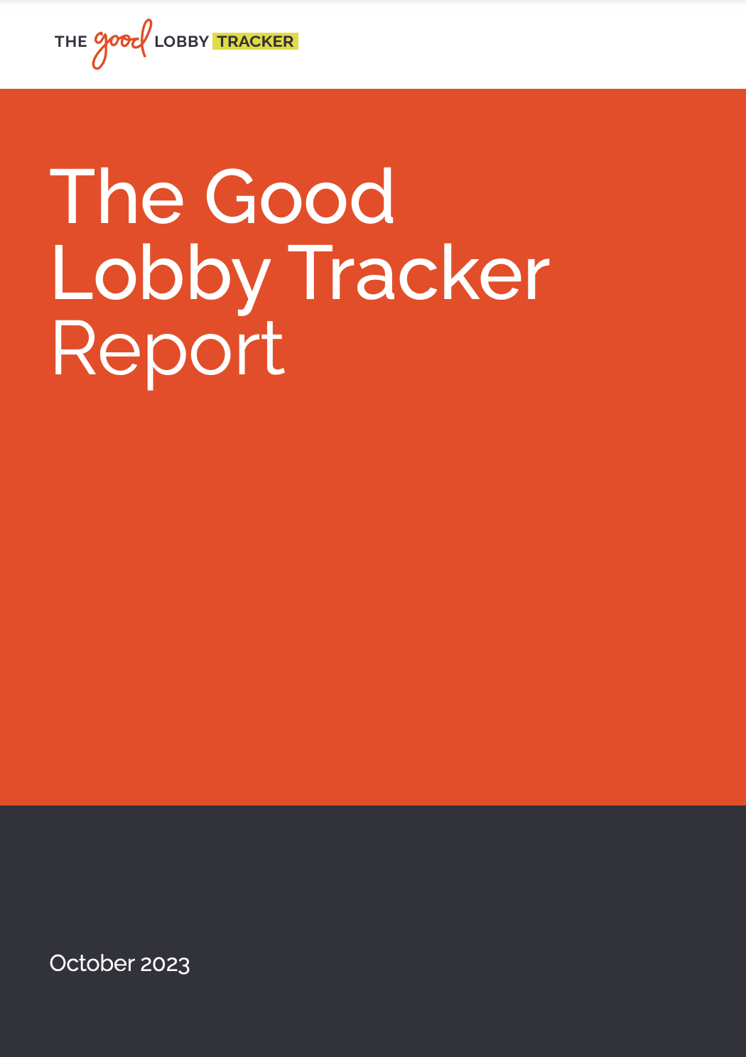 The Good Lobby Tracker cover