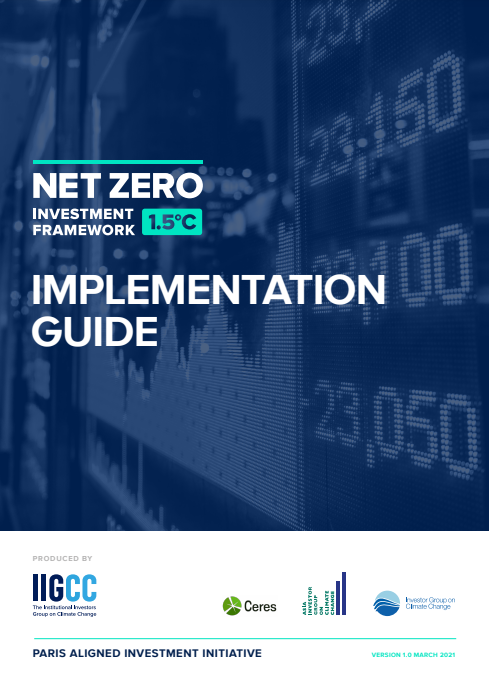 Net Zero Investment Framework Implementation Guide cover