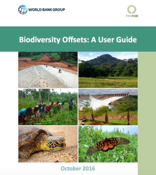 Biodiversity Offsets: A User Guide cover