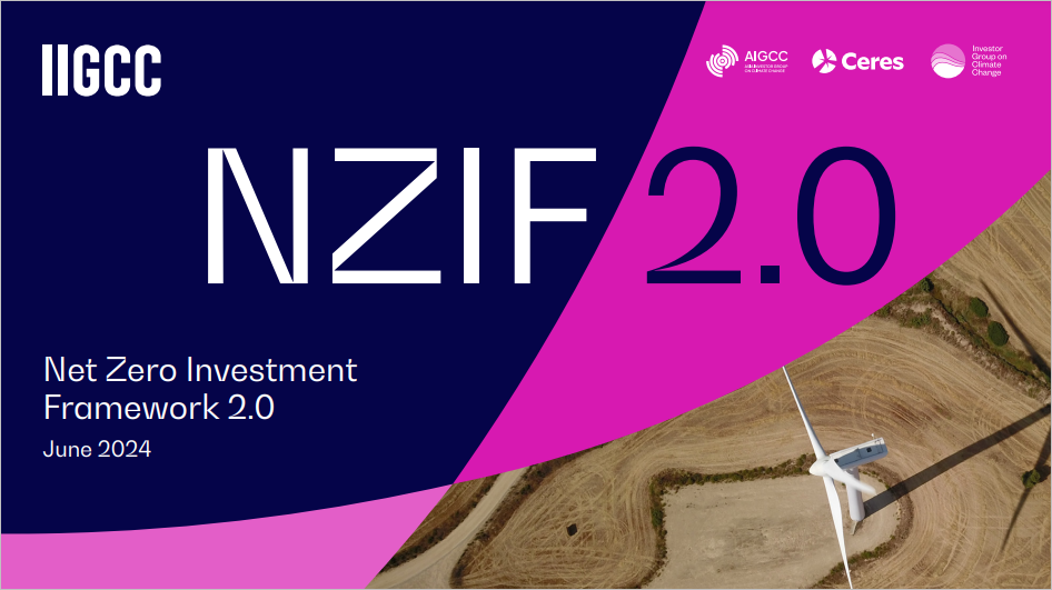 The Net Zero Investment Framework 2.0 cover