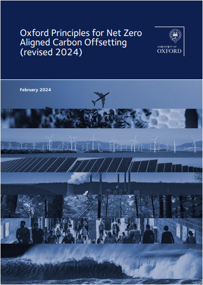 Oxford Principles for Net Zero Aligned Carbon Offsetting (revised 2024) cover