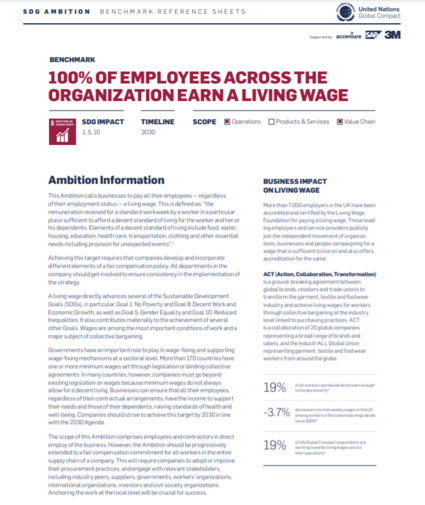 Achieving the Living Wage Ambition: Reference Sheet and Implementation Guidance cover