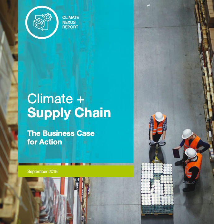 Climate Nexus Report: Climate + Supply Chain, the Business Case for Action cover