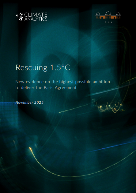 Rescuing 1.5ºC: New evidence on the highest possible ambition to deliver the Paris Agreement cover