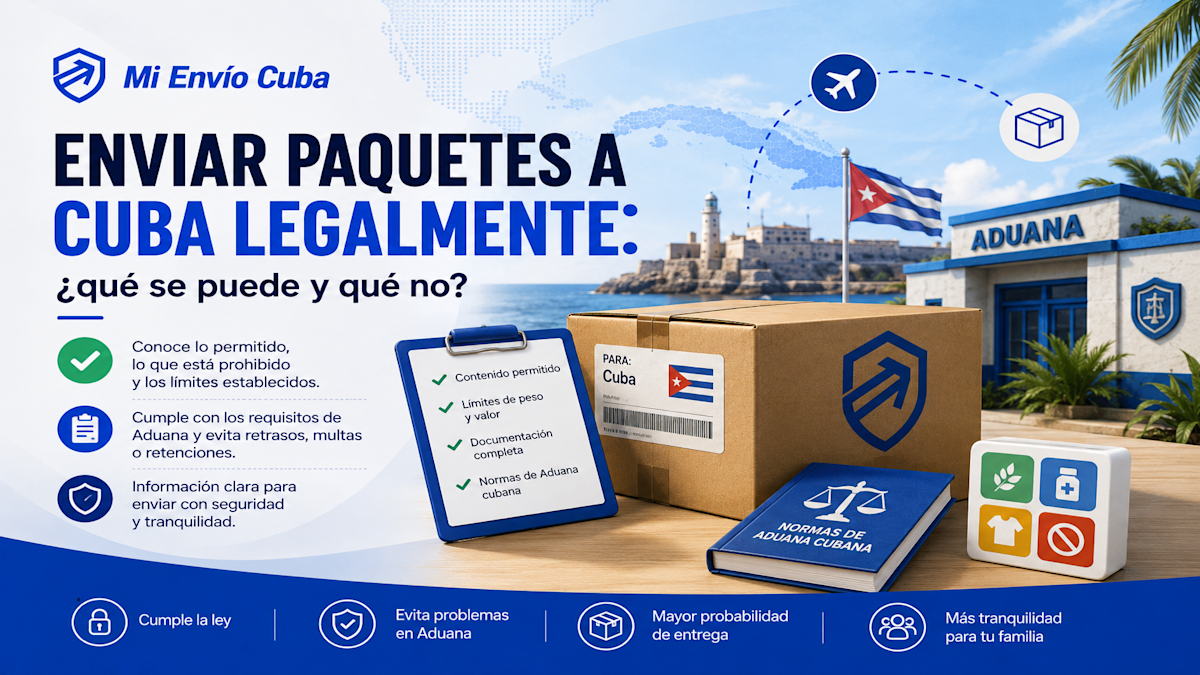 Enviar paquetes a Cuba legalmente: ¿qué se puede y qué no?