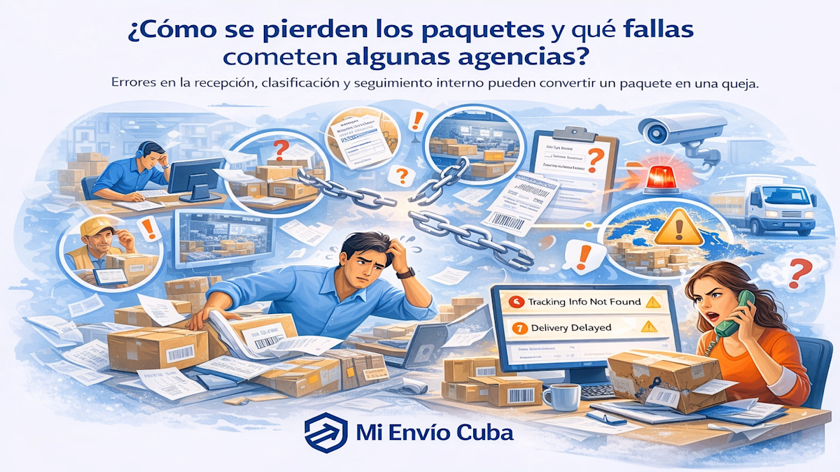 ¿Cómo se pierden los paquetes y qué fallas cometen algunas agencias?