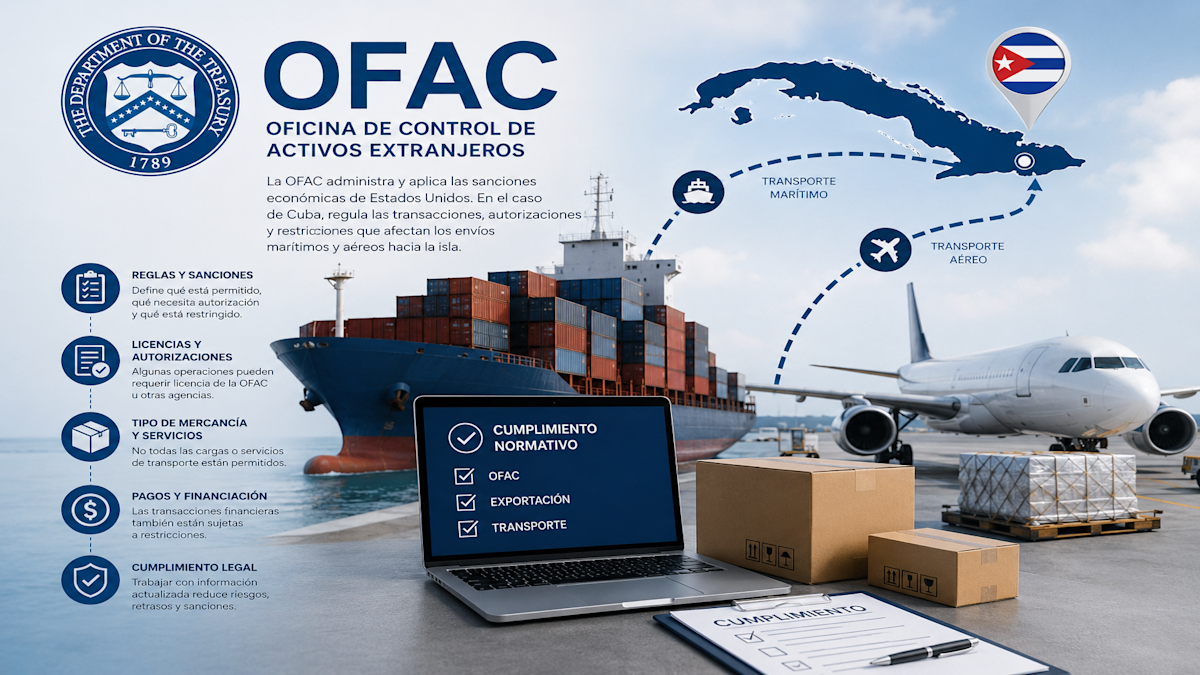 ¿Qué es la OFAC y qué tiene que ver con los envíos marítimos y aéreos a Cuba?