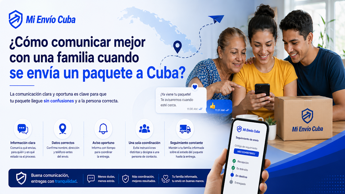 ¿Cómo comunicar mejor con una familia cuando se envía un paquete a Cuba?  