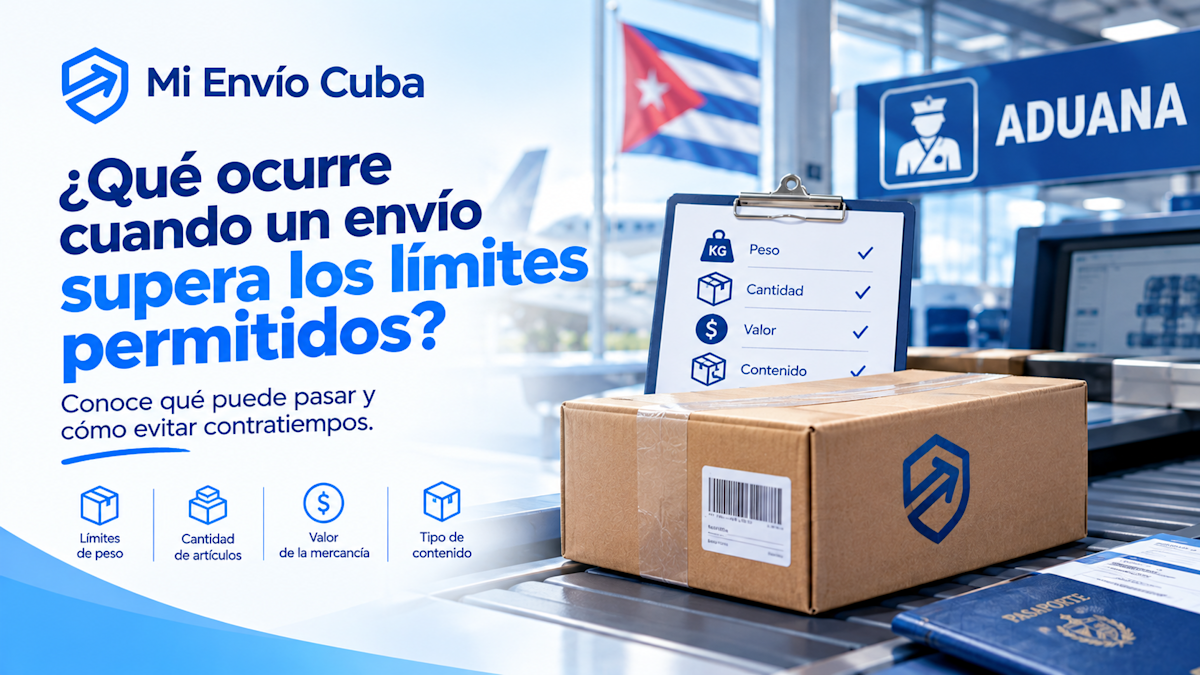 ¿Qué ocurre cuando un envío supera los límites permitidos?