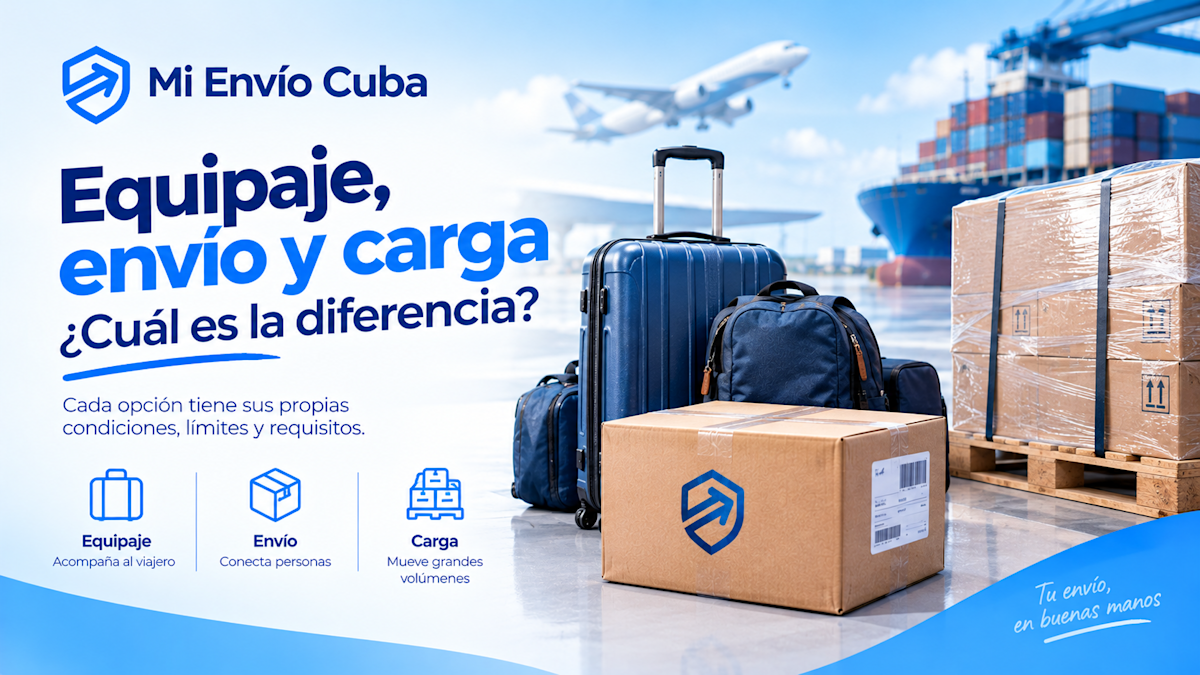 Diferencias entre equipaje, envío y carga