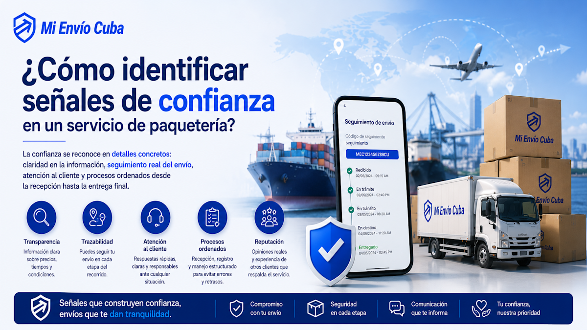 ¿Cómo identificar señales de confianza en un servicio de paquetería?