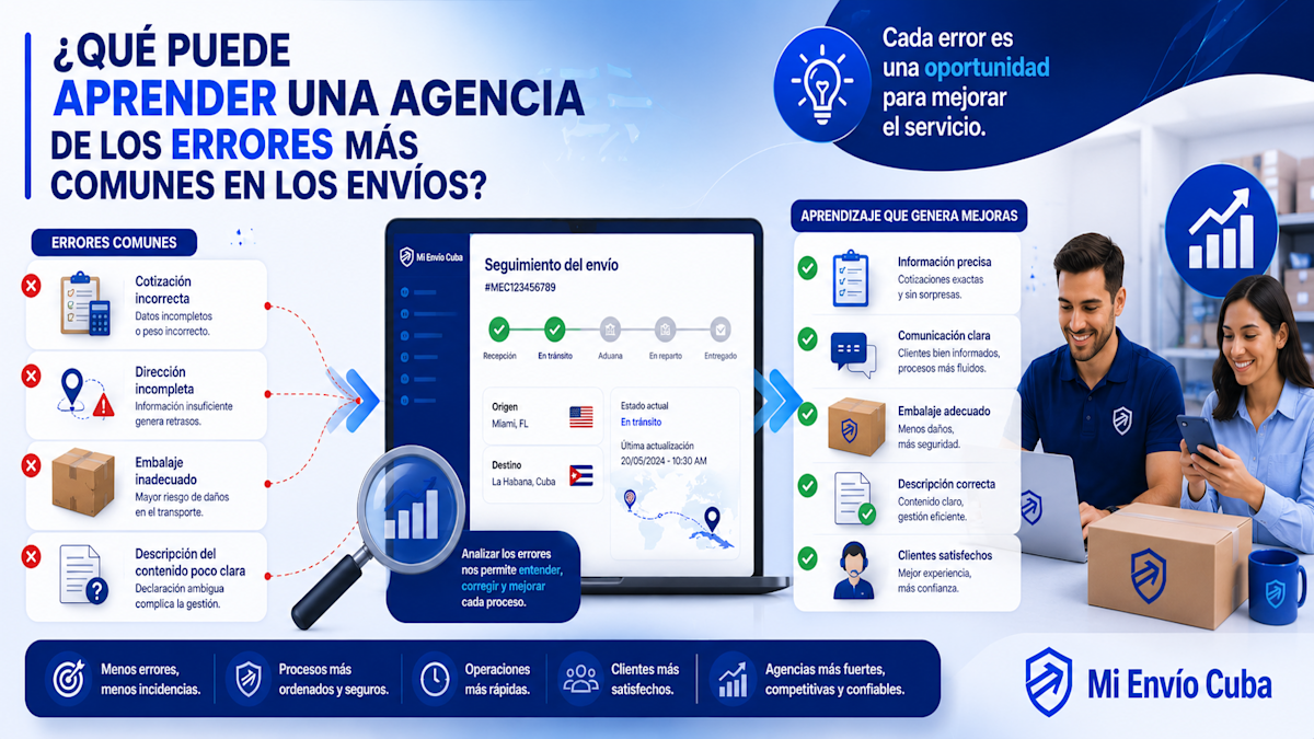 ¿Qué puede aprender una agencia de los errores más comunes en los envíos?